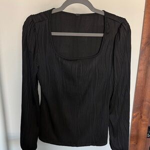 Chic Black Long Sleeve Women's Blouse